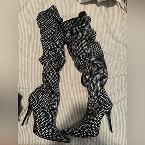 Jeffrey Campbell rhinestone boots